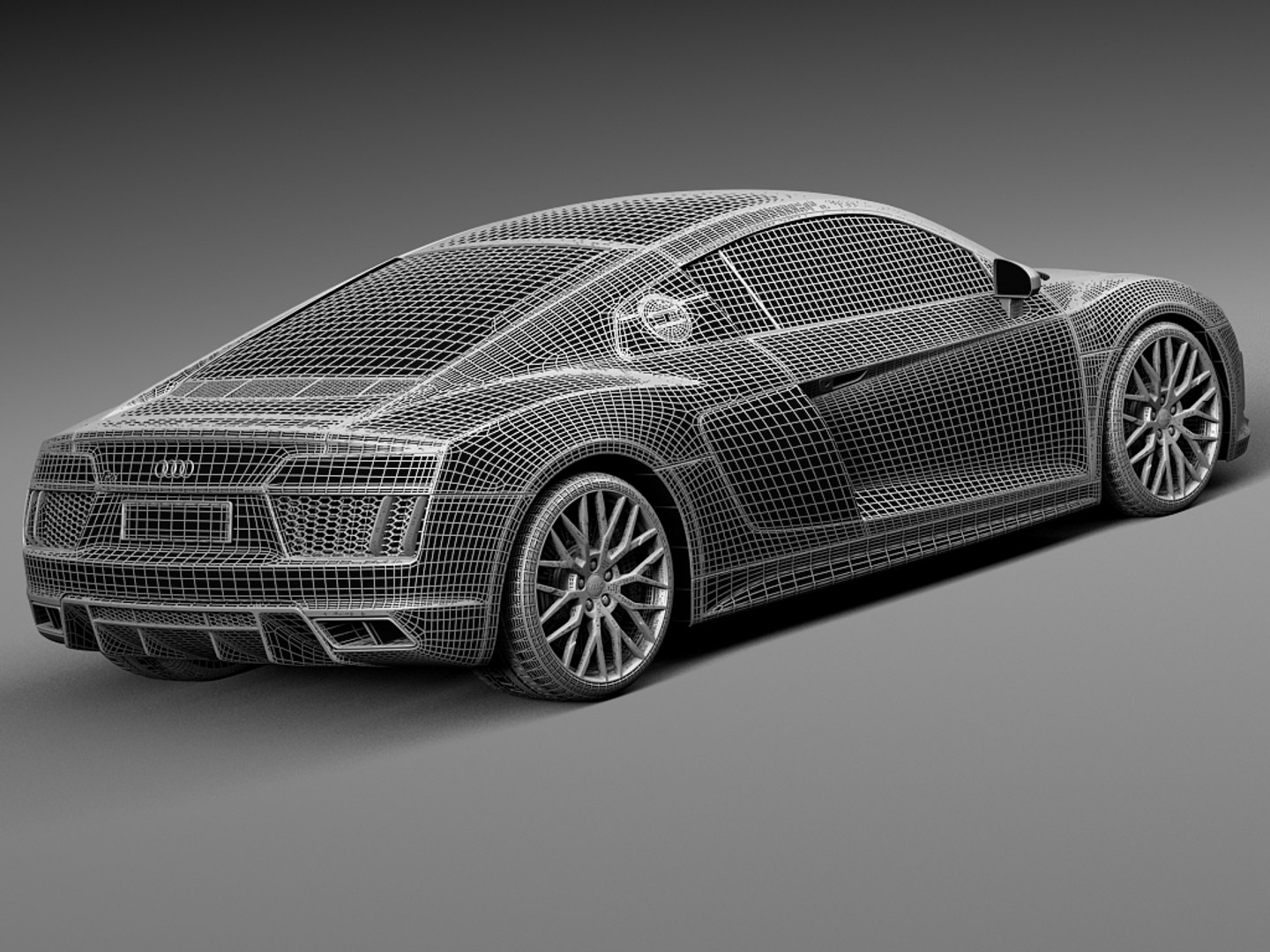 3d 2016 Audi R8 Model