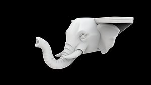 Elegant Animal Shaped Wall Shelf 3D Print Model 3D