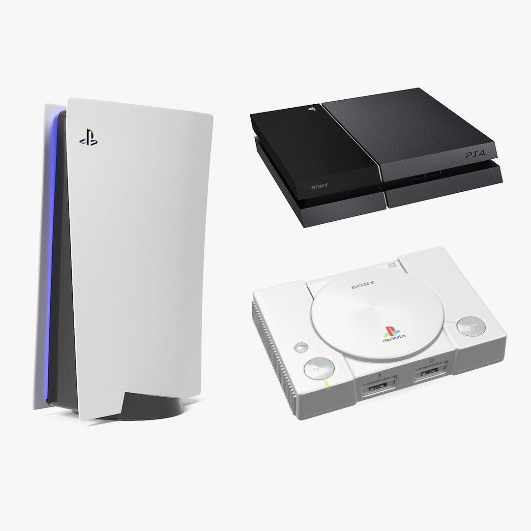 Sony Playstations Collection 2 3D model preview