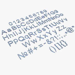 Alphabet glass 1 3D model