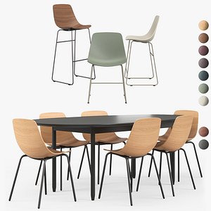 Clean Cut Chair Swole 82in Dining Table