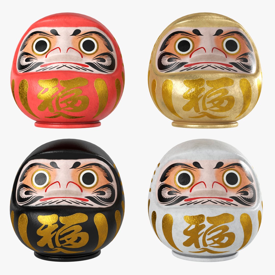 daruma doll 3D model https://p.turbosquid.com/ts-thumb/Xl/ADenSt/tlTrhvDS/daruma_doll_render_all3/jpg/1592989461/1920x1080/fit_q87/c3623dd50b413619c7c935a2be44c19c83816d4d/daruma_doll_render_all3.jpg