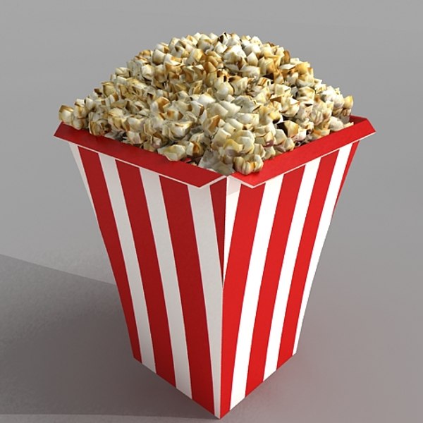 popcorn corns 3d model