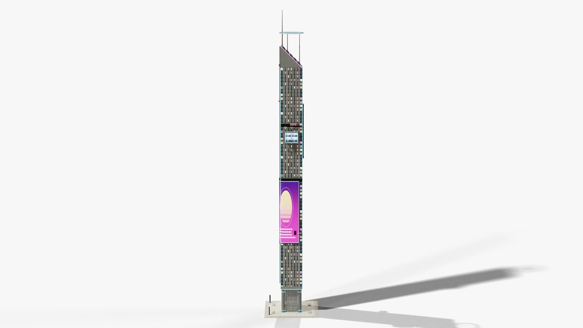 3D Cyberpunk Monolith Skyscraper - Futuristic Black Tower with Curved Screens PBR https://p.turbosquid.com/ts-thumb/Xl/CuDTpB/5S/06_monolith_06_side/jpg/1792750472/1920x1080/fit_q87/86281c9be7555eeba614e681d8afbfc13fcf8363/06_monolith_06_side.jpg