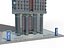 Cyberpunk Monolith Skyscraper - Futuristic Black Tower with Curved Screens PBR