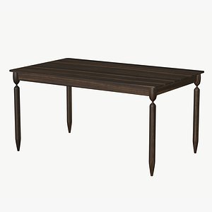 Dining Table Wooden New Design 3D model