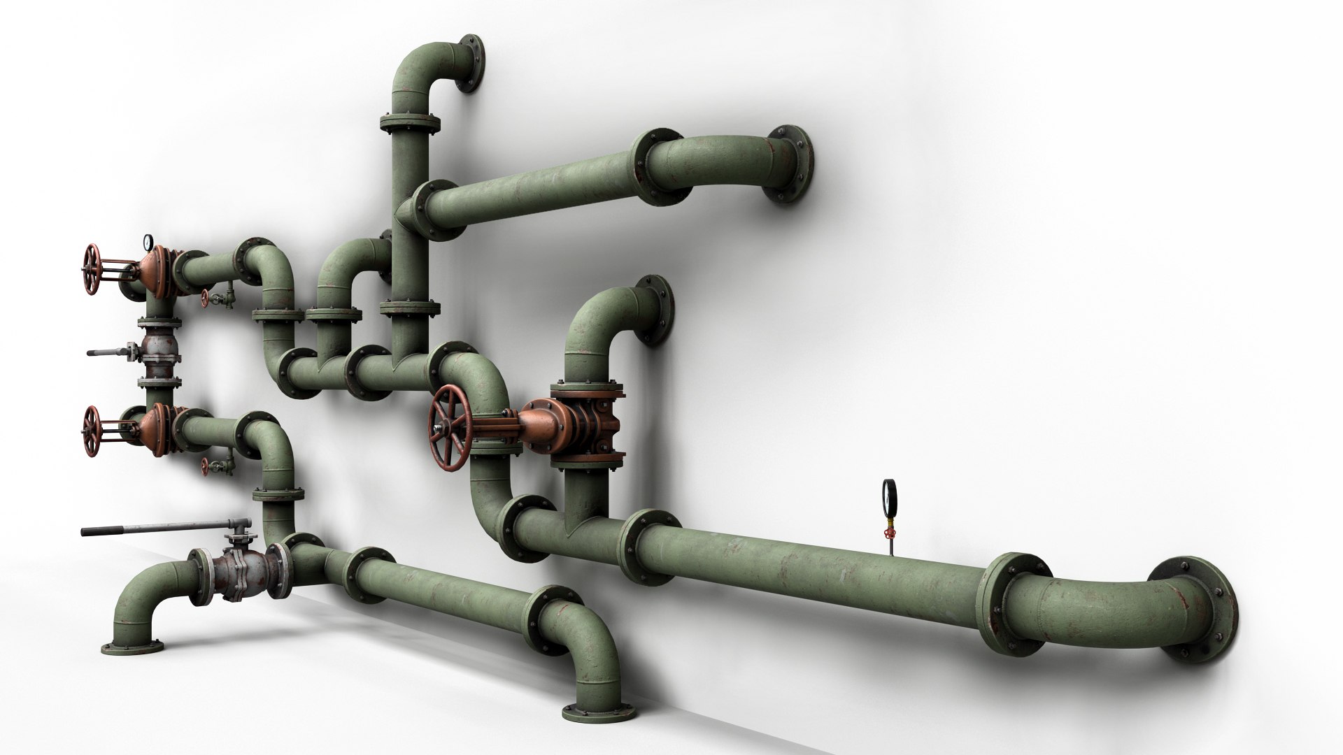 Modular Industrial Pipes And Valves 3D Model - TurboSquid 2070053