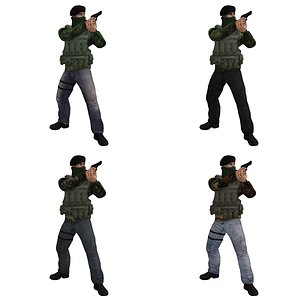 3d model pack rigged ira soldier