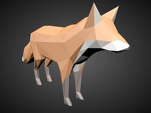 Low poly fox