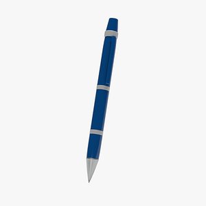 Blue Ballpoint Pen 3D model