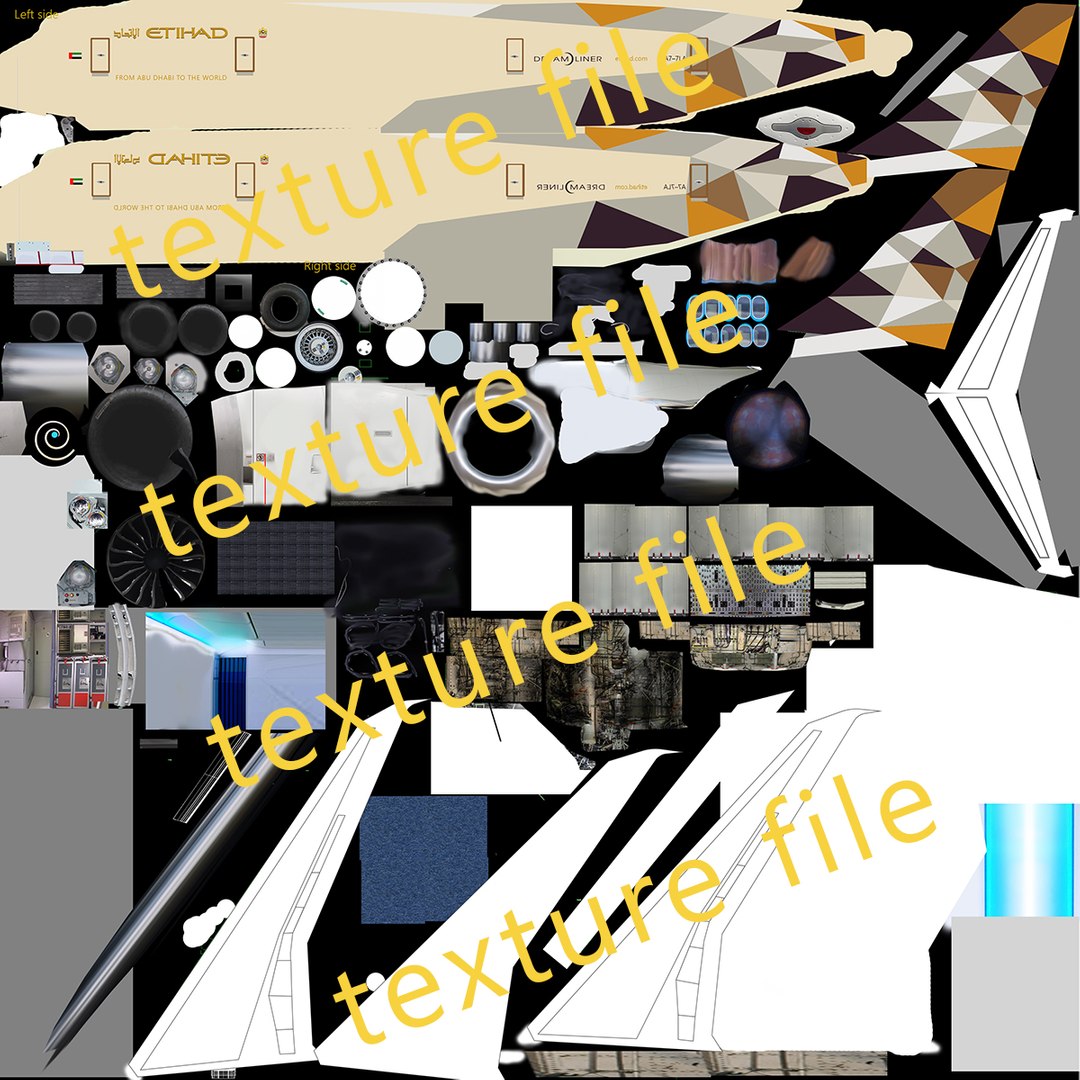 Boeing 787 Dreamliner Etihad Airlines Livery 3D Model - TurboSquid 2283403