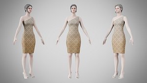 3D Dress 19 Grullo With Design