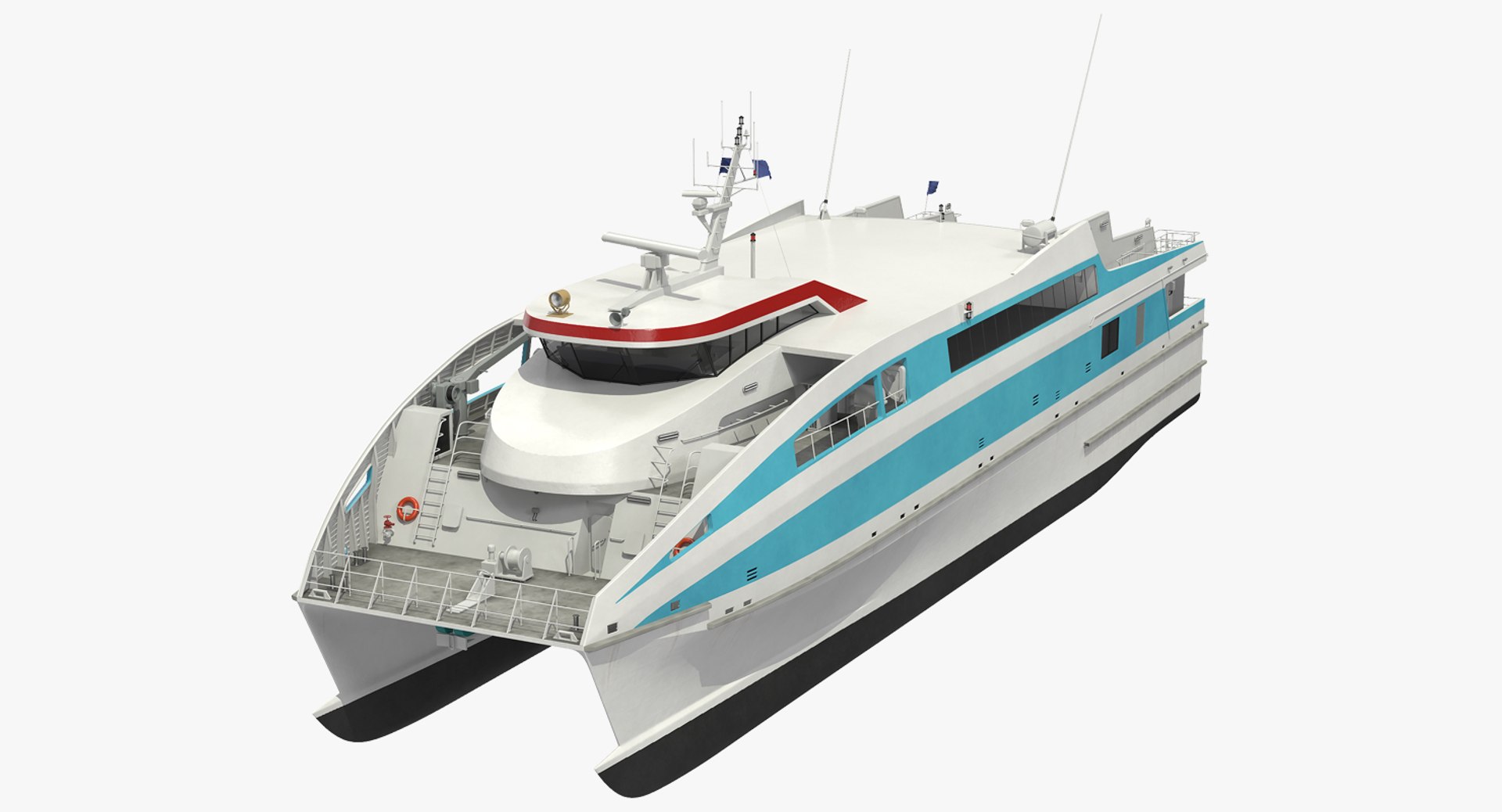 Ferry Catamaran 3D model preview