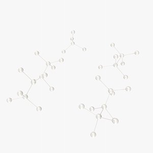 Chemical molecular models porcelain 3D model