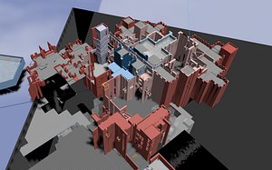 3D Muralla Roja 3D Ricardo Bofill