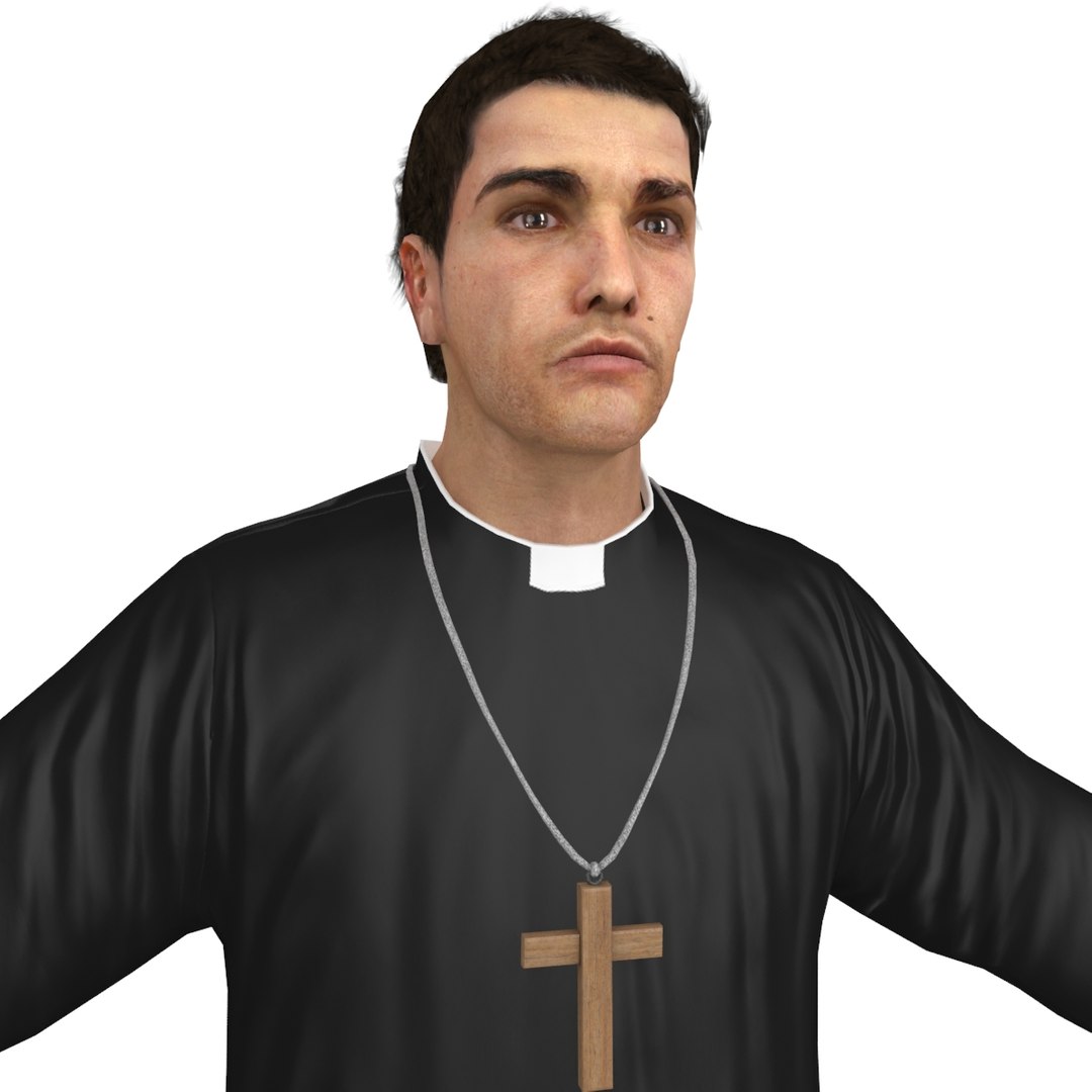 3D catholic priest - TurboSquid 1279404