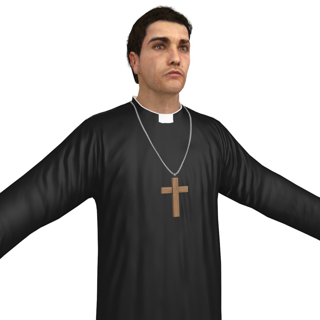 3d Catholic Priest - Turbosquid 1279404