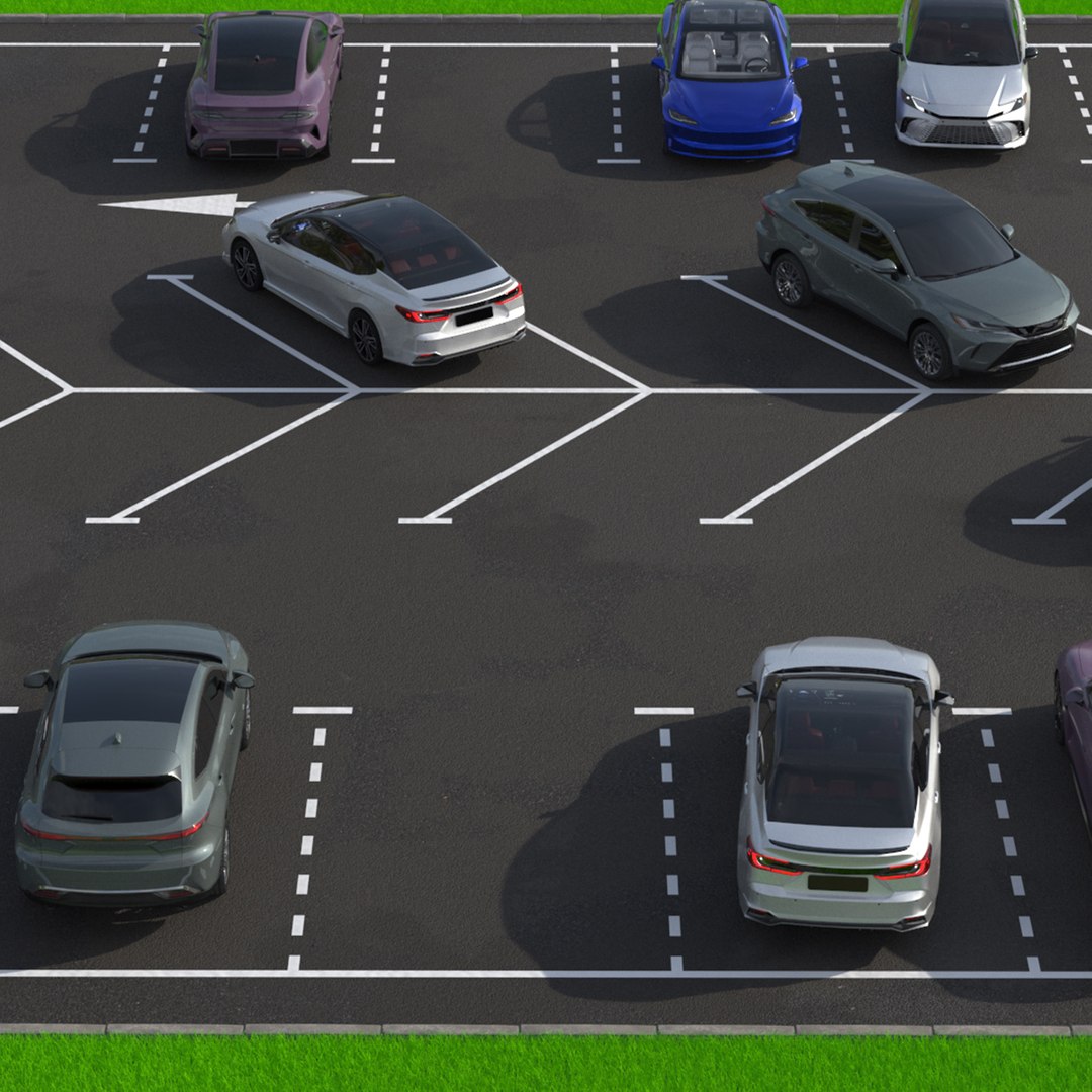 Residential Car Parking Area with Car Fur