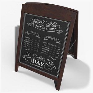 Advertising Board Dark 3D model