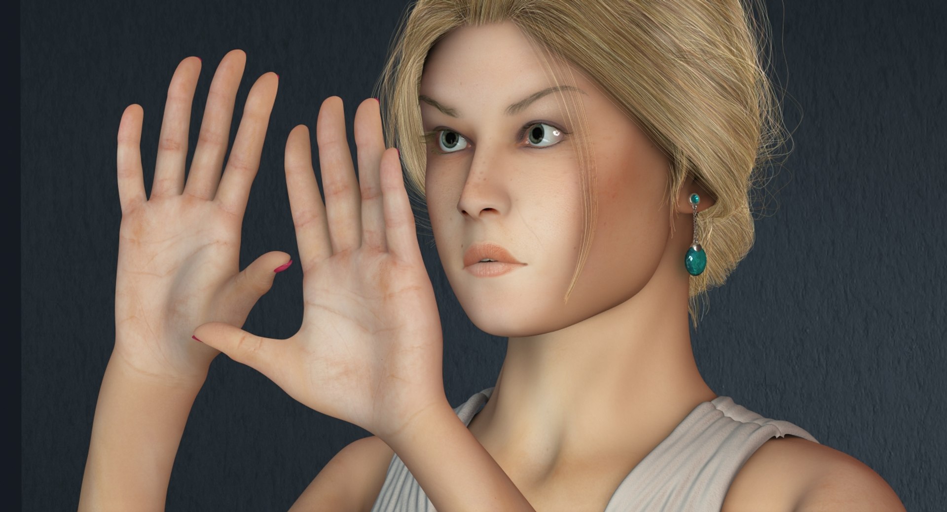 rose female rigged body woman max