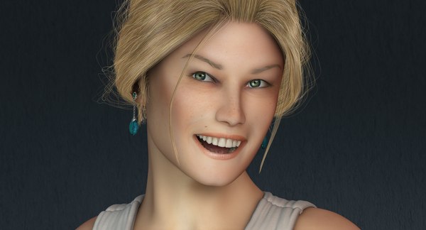 rose female rigged body woman max