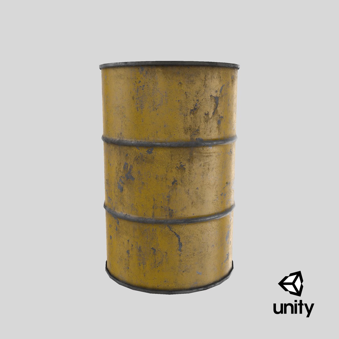 Steel Barrel - Yellow - Dirty 3D model https://p.turbosquid.com/ts-thumb/Xl/h7vuZY/Td/stemcell_unity_render/png/1702357873/1920x1080/fit_q87/c594ea3154f7ea2d425f21fcd954be47559455ad/stemcell_unity_render.jpg