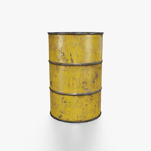 Steel Barrel - Yellow - Dirty