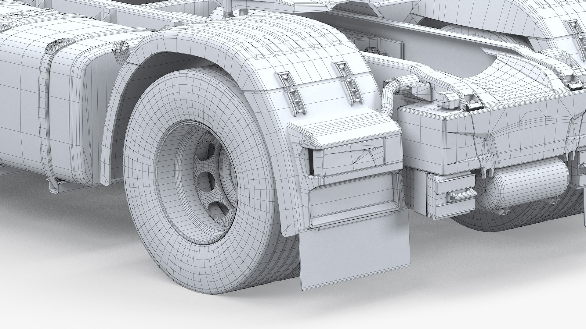 3D semi truck chassis model - TurboSquid 1646328