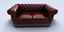 Ensemble de canapé Chesterfield en cuir