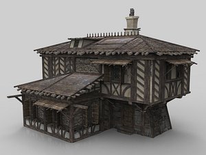 medieval house fantasy 17 model