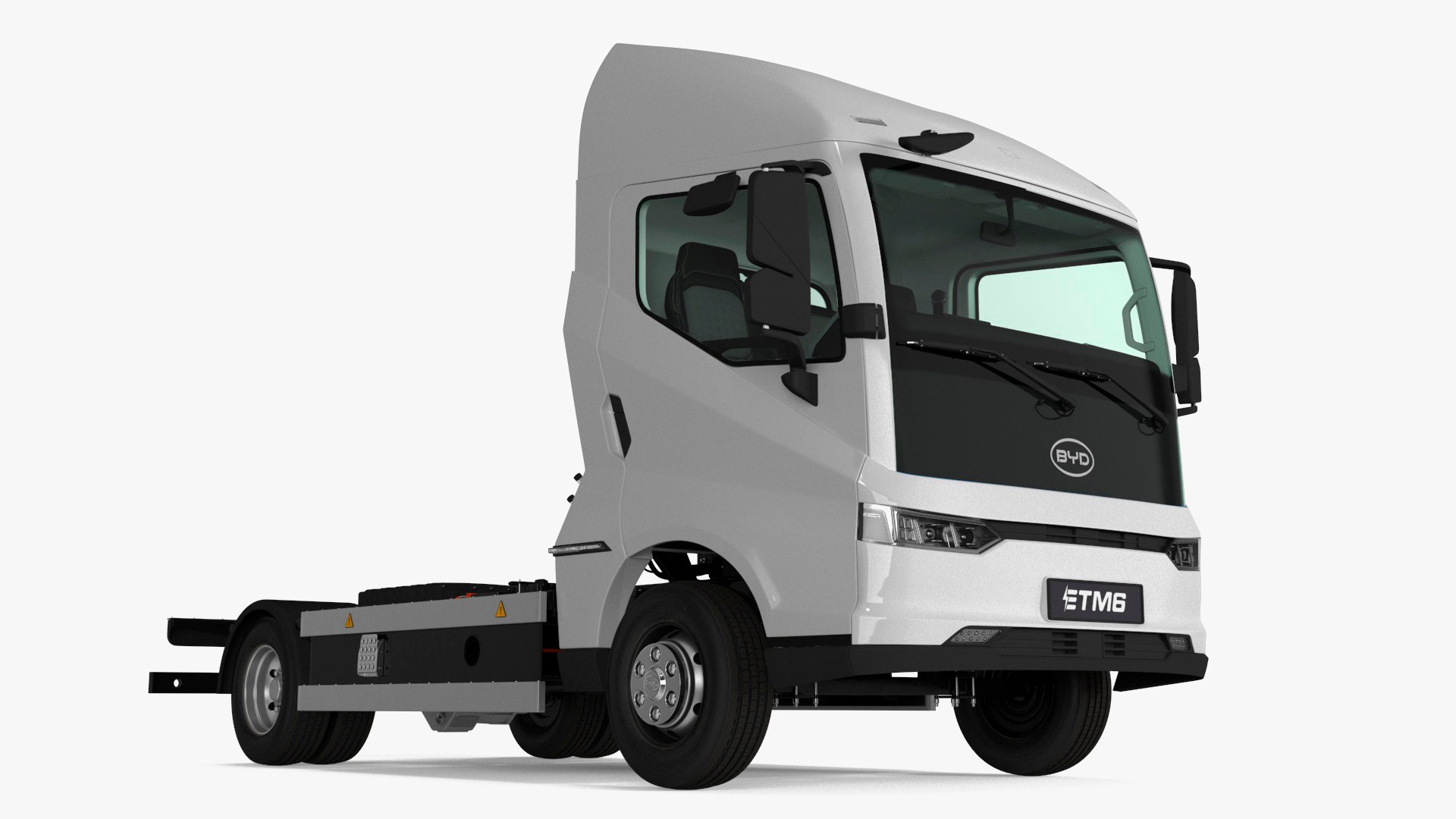 Truck BYD ETM6 Chassis White 3D model preview