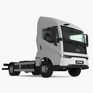 Truck BYD ETM6 Chassis White 3D
