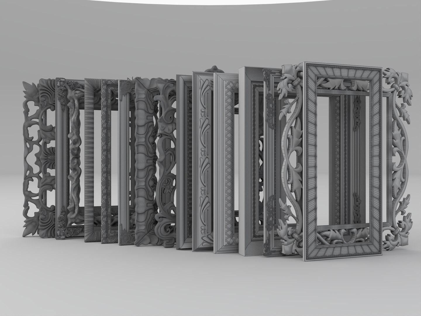 Ornate Gold Picture Frames Collection 3D Model 3D model https://p.turbosquid.com/ts-thumb/Xl/of1CwV/b3/wire_002/jpg/1781147613/1920x1080/fit_q87/4455ad6b6f784a88af2de089cf9366ddc1d1c8a2/wire_002.jpg