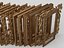 Colección de marcos de fotos dorados ornamentados (modelo 3D)