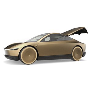 3D Tesla Cybercab Robotaxi Rigged for Maya