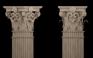 corinthian column classical architecture 3D model