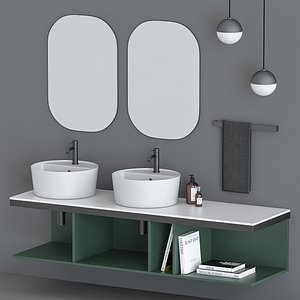 Sink Cielo with decor