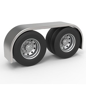 3D Semi truck Rear fenders Set 1 Scale 1 to 25 model