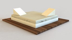 free bed chill sofa 3d model