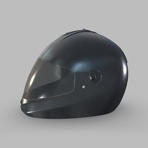 Superbike Helmet Low Poly PBR Realistic 3D model