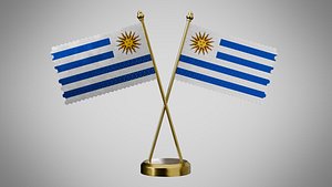 Table  Flag  of Uruguay 3D