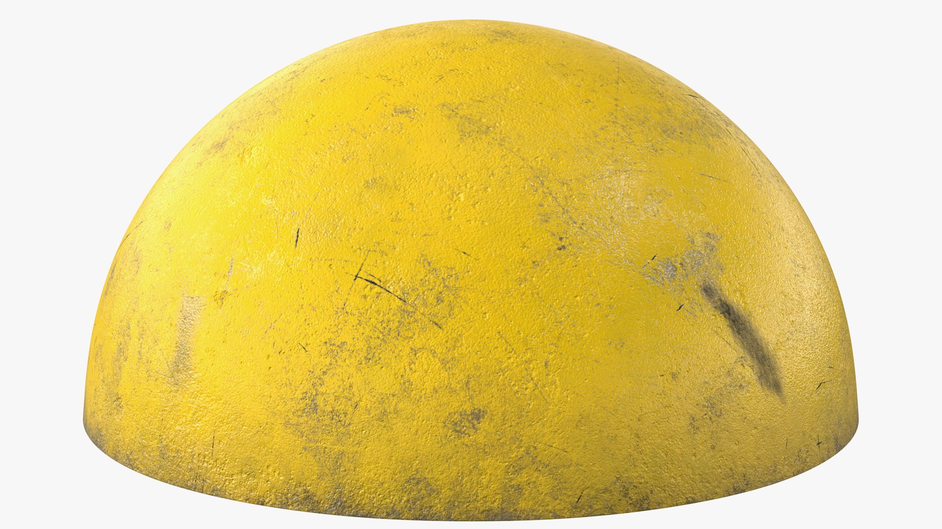 Concrete Hemisphere Parking Barrier 3D model preview