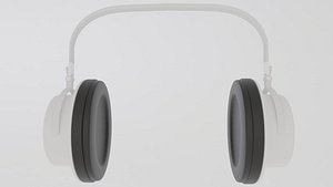 White headphones with black ear pads