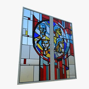 3D model stained glass window ussr
