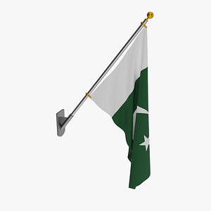 3D Wall Flag Pakistan model