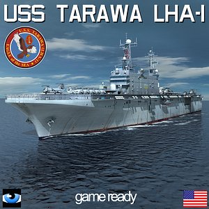 3d model uss tarawa lha 1