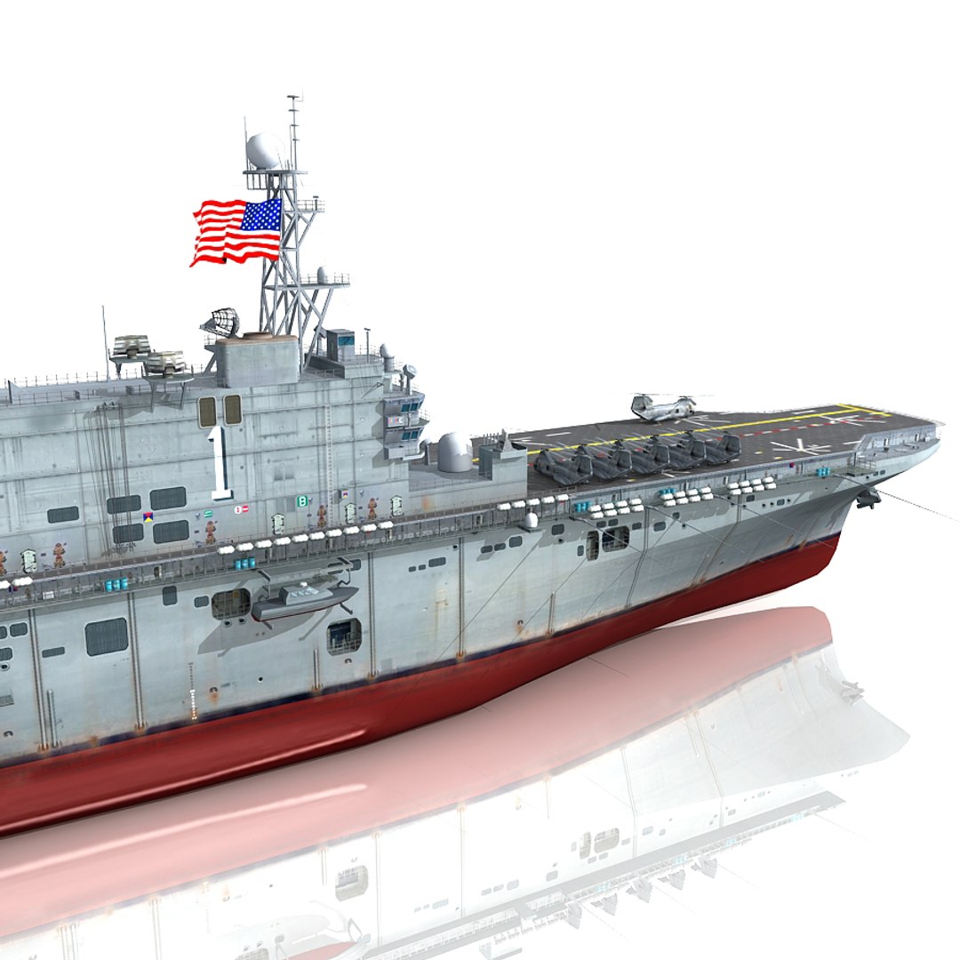 3d model uss tarawa lha 1