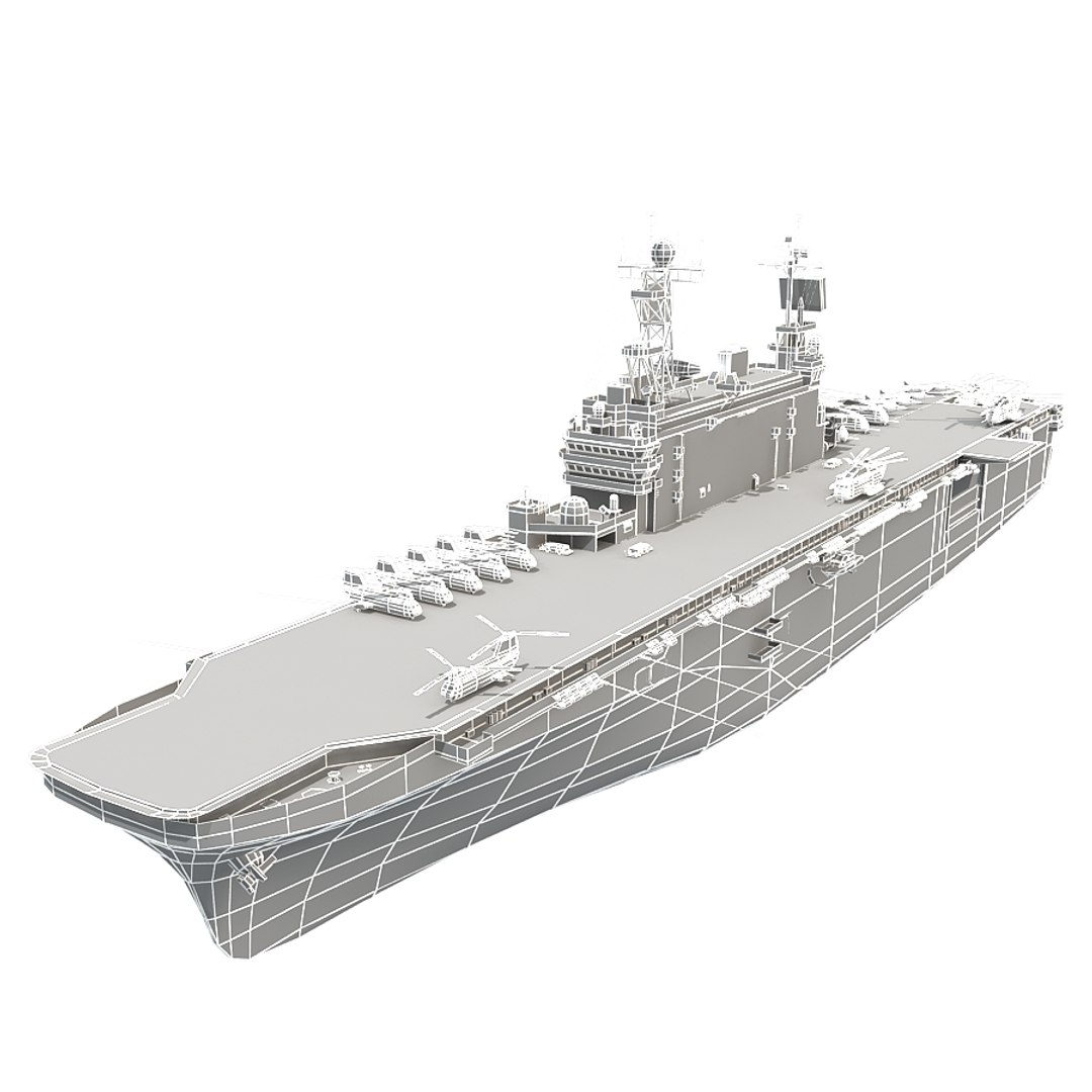 3d model uss tarawa lha 1