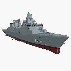 Danish Navy Iver Huitfeldt Guided Missile Frigate Gray model