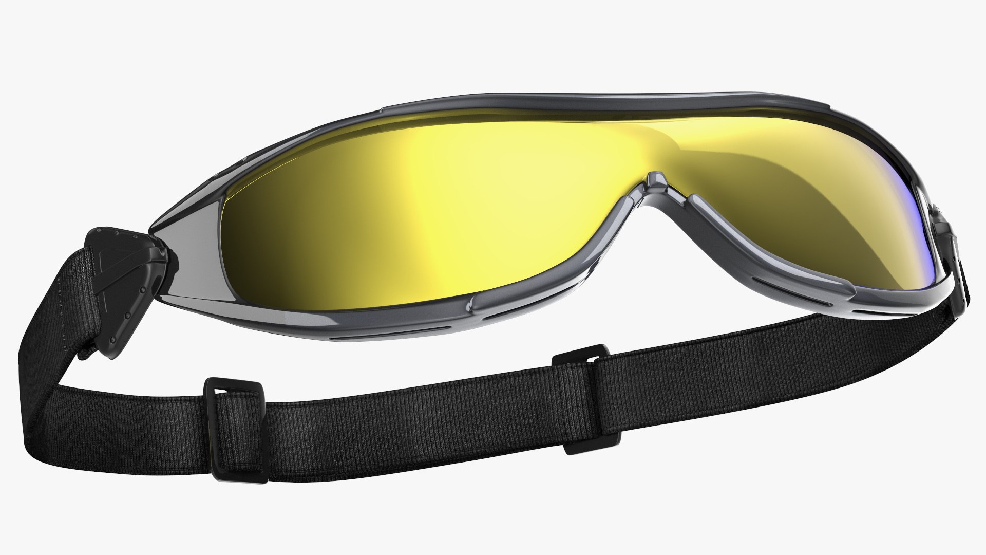 Polarized Yellow Ski Goggles 3D model preview